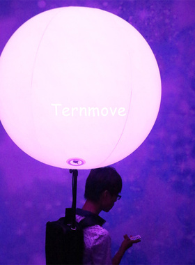 新款背包LED气球 支架球活动气球灯充气气模门店招牌宣传广告移动