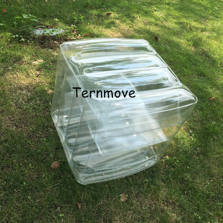 网红充气沙发透明懒人躺椅艺术椅简约时尚创意pvc休闲家具座椅ins