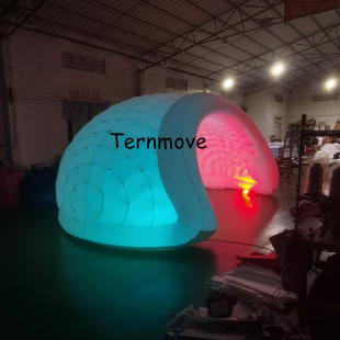 厂家直销充气半圆形帐篷圆顶天幕出口 inflatable air dome tent