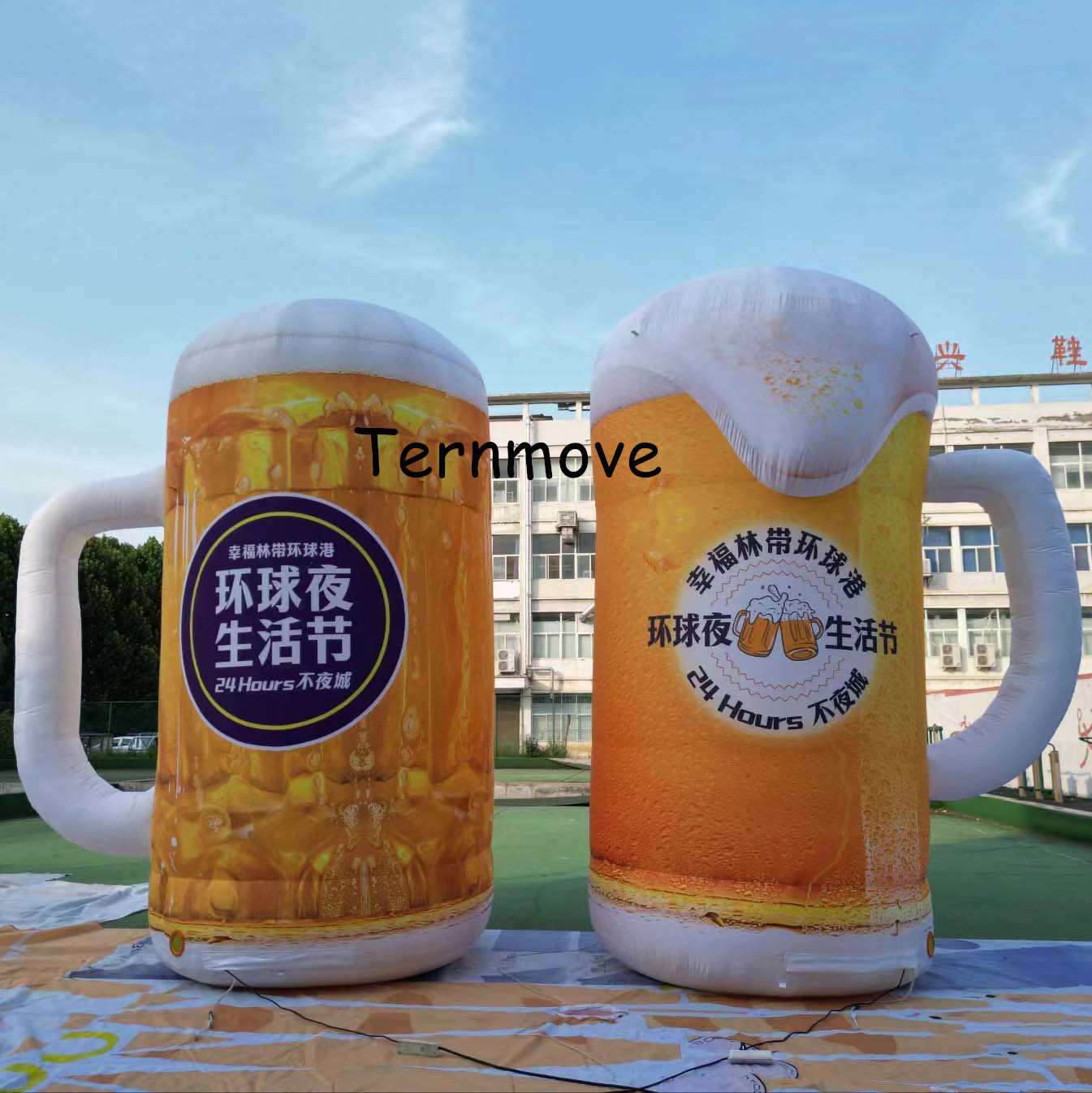 充气瓶子模型定制奶茶杯啤酒节宣传广告人穿卡通气模餐饮仿真灯箱