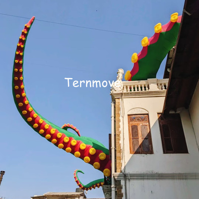 充气章鱼触手鱿鱼须气模定制海洋馆酒吧市集发光户外商场美陈装饰