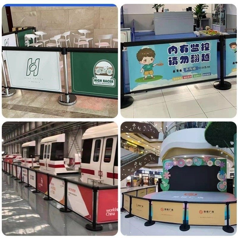 一米线栏杆围挡排队护栏立柱隔离带机场商场广告活动围栏伸缩栏杆