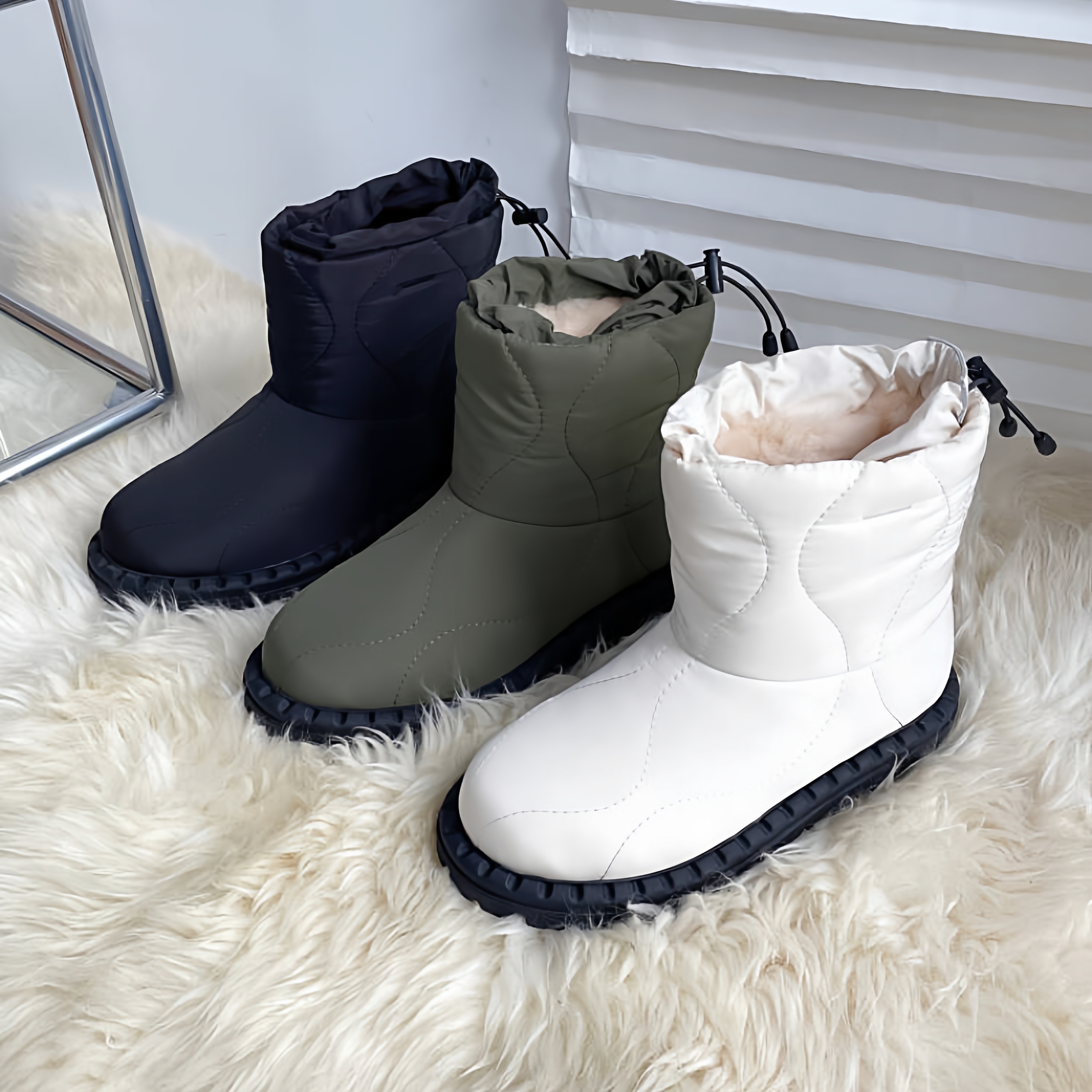 EVERAU亲子靴羊毛保暖羽绒雪地靴