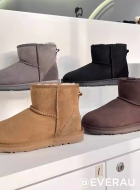 澳洲EVERAU经典基础款雪地靴羊皮毛一体防滑保暖防水男女同款3001