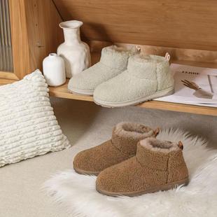 澳洲EVERAU泰迪毛茸茸羊皮毛一体雪地靴冬季新款女靴短靴EA3147