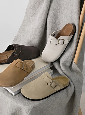 澳洲EVERAU博肯包头拖夏季男女同款厚底耐磨凉鞋半托包头鞋5048