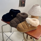 澳洲EVERAU秋冬雪地靴女鞋 羊毛雪地靴钢标厚底羊皮拖鞋 EA2002