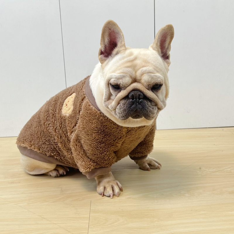 巴哥法斗狗狗衣服秋冬加绒卫衣保暖棉衣防掉毛恶霸斗牛犬宠物衣服