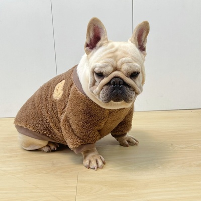 巴哥法斗狗狗衣服秋冬加绒卫衣保暖棉衣防掉毛恶霸斗牛犬宠物衣服