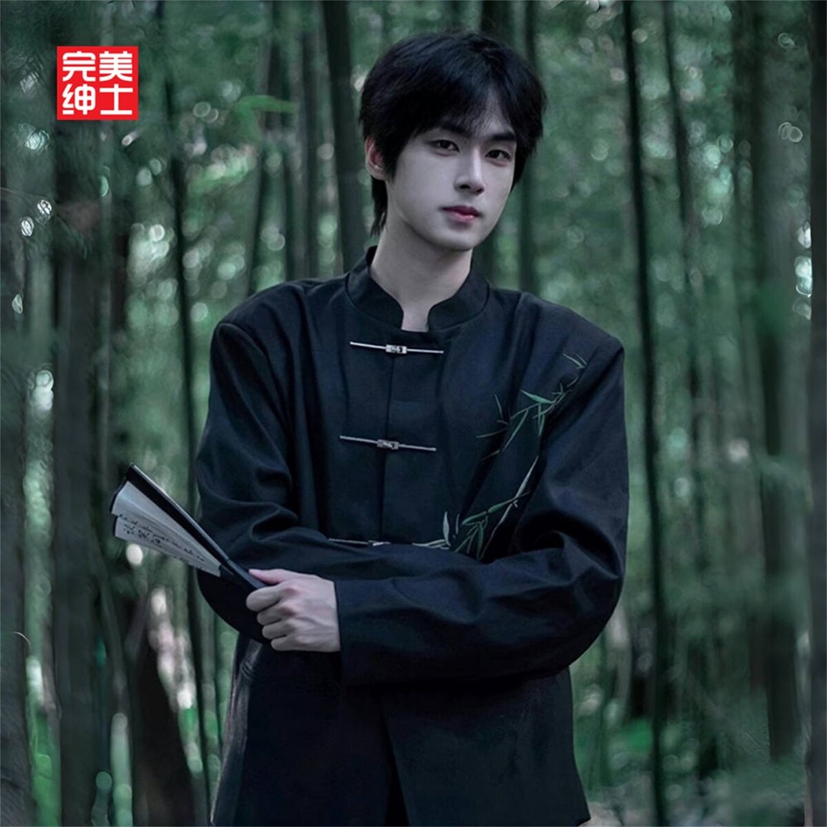 春秋季短款纯色青年小码男装小个子修身西装外套帅气休闲围棋服男