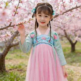 芒种桃花笑儿童舞蹈演出服装女孩表演酒馆儿洛春赋笑纳怎叹小神仙