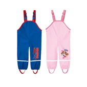儿童加绒背带雨裤 宝宝幼儿园学生防中小童全身雨具 男童女童防水裤