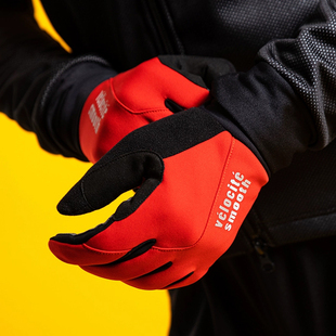 思帕客Spakc骑行爪绒触屏保暖山地自行车手套全指冬季 防风通用