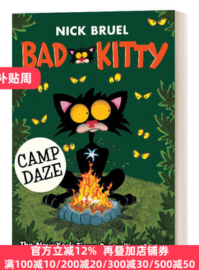 现货英文原版 Bad Kitty Camp Daze 坏小猫营地发呆 英文版 Nick Bruel 进口英语原版书籍