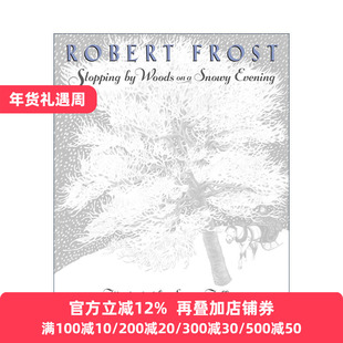 英文原版 Stopping by Woods on a Snowy Evening雪晚林边歇马 儿童精装冬季绘本Susan Jeffers插画 Robert Frost罗伯特·弗罗斯特