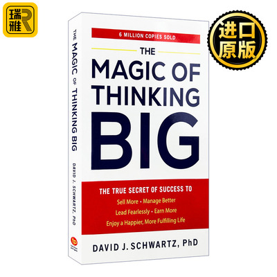 正版英语原版 The Magic of Thinking Big 大思想的神奇 成就事业的秘密 David J. Schwartz大卫·舒瓦茨
