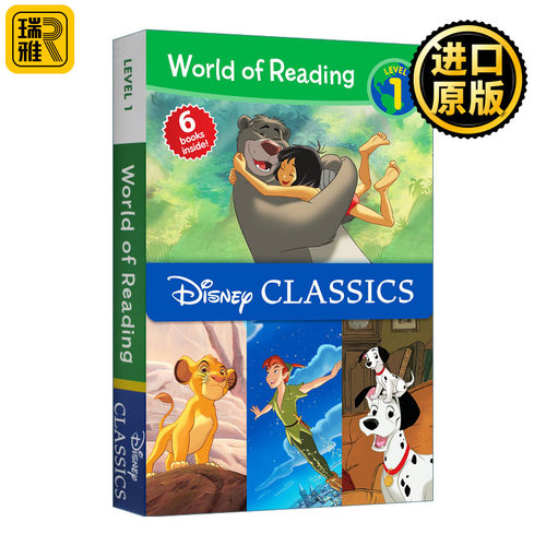 迪士尼阅读世界经典角色6册盒装 英文原版 World of Reading Disney Classic Characters Level 1 Boxed Set 全英文版进口英语书籍