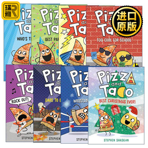 英文原版 Pizza and Taco 披萨饼与玉米片系列1-8册 图画图像小说 精装 英文版 进口英语原版书籍
