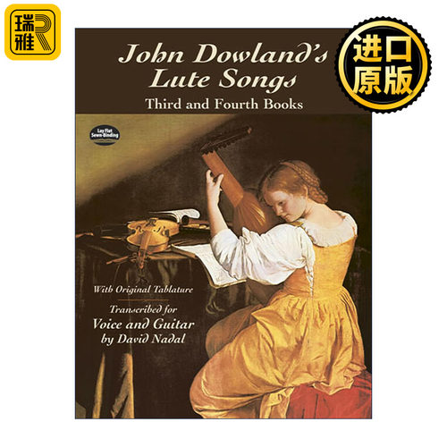 John Dowland's Lute Songs 约翰·道兰德鲁特琴曲作品集 3-4册原始乐谱 琵琶 John Dowland