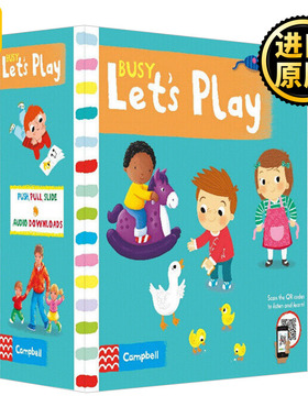 Busy Baking/Bookshop/Park/Playtime/Town with QR codes  一起玩5册机关操作纸板书套装 附扫码音频