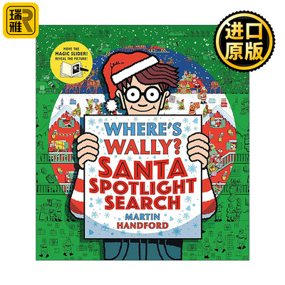 英文原版 Where's Wally Santa Spotlight Search 威利在哪里 圣诞合集 儿童益智游戏聚光灯活动书精装 迷宫解谜 进口英语原版书籍