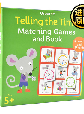Telling the Time Matching Games and Book 尤斯伯恩 认时间游戏套盒 儿童益智游戏