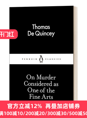 英文原版 On Murder Considered as One of the Fine Arts 托马斯·德·昆西 论作为艺术的谋杀 英文版 进口英语原版书籍