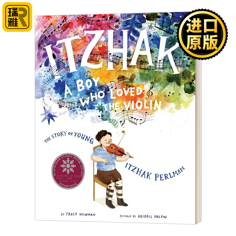 伊萨克 一个喜欢小提琴的男孩 英文原版 Itzhak A Boy Who Loved the Violin 儿童精装绘本 英文版 Tracy Newman 进口英语原版书籍