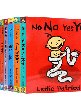 英文原版 Leslie Patricelli 小毛孩系列8册 No No Yes Yes Yummy Yucky 一根毛脏小孩系列Potty绘本 纸板书 英文版 进口英语书籍