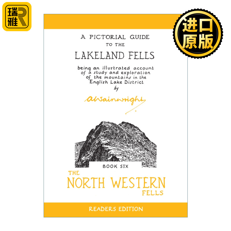 英文原版 The North Western Fells A Pictorial Guide to the Lakeland Fells温莱特湖区瀑布图鉴西北瀑布英文版进口书籍