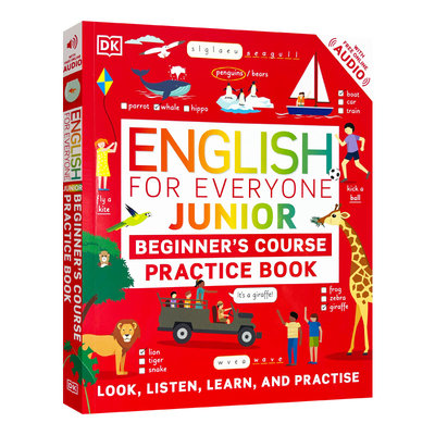 DK人人学英语 每日英语入门练习 英文原版 English for Everyone Junior Beginner's Practice Book 初级练习书EnglishforEveryone