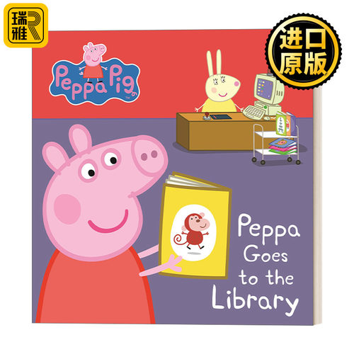 Peppa Pig: Peppa Goes to the Library: My First Storybook 小猪佩奇去图书馆 我的第一本故事书 纸板书