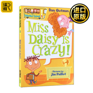 英文原版 My Weird School 1 Miss Daisy Is Crazy 疯狂学校第一季1 校园英语章节桥梁漫画书 儿童幽默小说 英文版 进口英语书籍