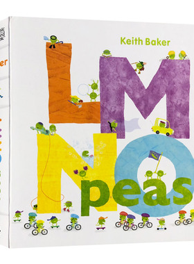 英文原版绘本 LMNO Peas 豌豆系列 从A到Z的字母大冒险 儿童英语启蒙认知字母纸板书 全英文版 Keith Baker 进口原版英语书籍