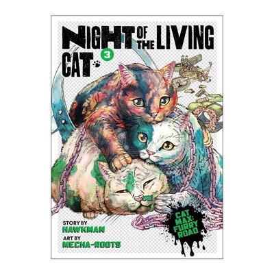 英文原版 Night of Living Cat 3 活猫之夜3 科幻恐怖漫画 Hawkman 英文版 进口英语原版书籍