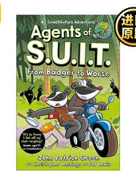 英文原版 InvestiGators Agents of S.U.I.T. From Badger to Worse 鳄鱼侦查员外传2 儿童全彩爆笑漫画故事书 进口英语原版书籍