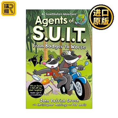 英文原版 InvestiGators Agents of S.U.I.T. From Badger to Worse 鳄鱼侦查员外传2 儿童全彩爆笑漫画故事书 进口英语原版书籍
