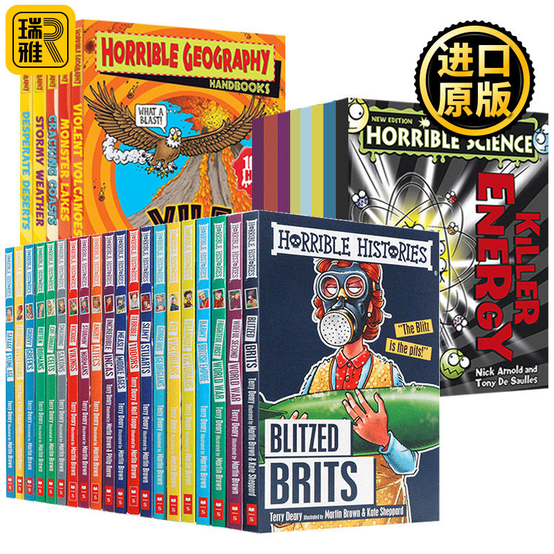 可怕的历史科学地理系列33册 英文原版 Horrible Histories Science Geography 青少年科普桥梁章节书 英文版中小学生英语课外阅读