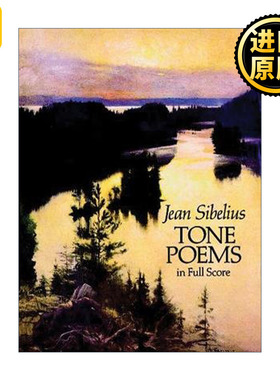 英文原版 Finlandia and Other Tone Poems in Full Score 芬兰颂和其它交响诗全谱 Jean Sibelius 英文版 进口英语原版书籍