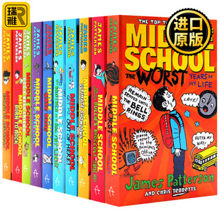 School 地狱高中生活 Patterson 英文原版 进口英语课外阅读书 James Middle 电影原著小说 上学不容易系列10本套装 撞墙吐槽日记