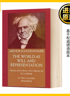 作为意志与表象的世界 卷二 英文原版 The World as Will and Representation Vol 2 叔本华 英文版进口英语哲学书籍