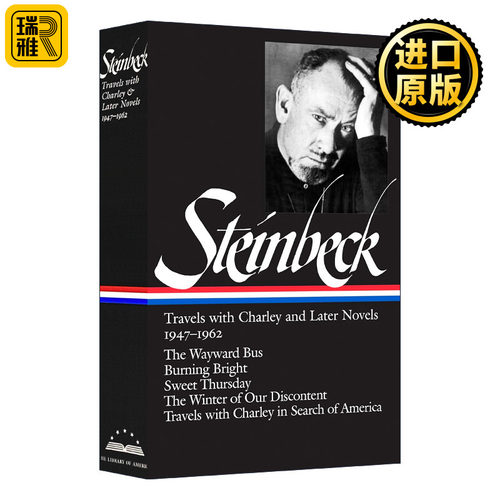 约翰斯坦贝克 精装 美国文库 英文原版 John Steinbeck Travels with Charley and Later Novels 1947-1962 查利游记 进口英语书籍