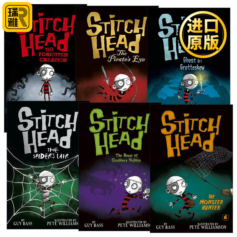 英文原版 Stitch Head 补丁儿系列1-6册 儿童章节桥梁故事书 同名动画原著 Guy Bass 英文版 进口英语原版书籍