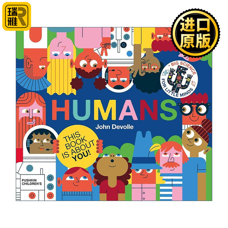 英文原版 Humans Big science for little minds 人类 小脑袋大科学系列 儿童科普启蒙精装绘本 John Devolle 进口英语原版书籍