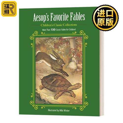 英文原版 Aesop's Favorite Fables 伊索寓言 精装 英文版 Milo Winter 进口英语原版书籍