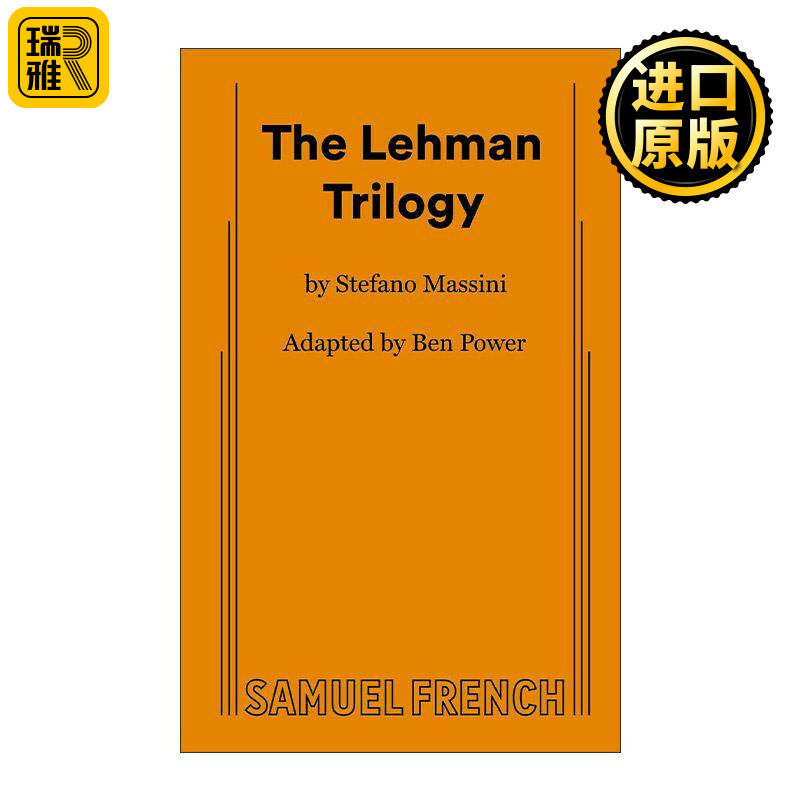 英文原版 The Lehman Trilogy 雷曼兄弟三部曲 雷曼三幕剧 戏剧 斯特凡诺·马西尼 英文版 进口英语原版书籍