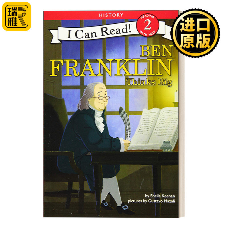 英文原版 Ben Franklin Thinks Big I Can Read 2 History