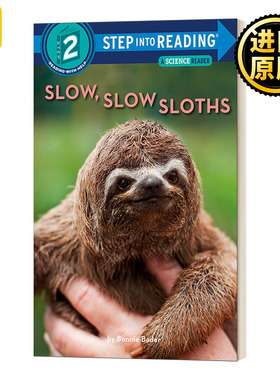 慢吞吞的树懒 美国企鹅兰登英语分级绘本 第二阶段 英文原版 Step into Reading 2 Slow Slow Sloths小学儿童启蒙阶梯阅读经典读物