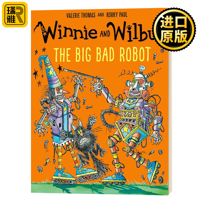 女巫温妮和小黑猫威尔伯 捣蛋机器人 英文原版 Winnie and Wilbur The Big Bad Robot 大坏机器人 系列 儿童魔法故事绘本 英语书籍