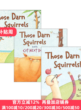 英文原版绘本 Those Darn Squirrels 可恶的松鼠3册 儿童趣味幽默英语启蒙读物 英文版 进口英语原版书籍